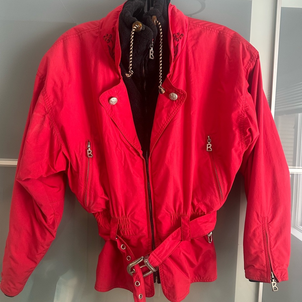 Stylish Vintage Bogner Red Women's Ski Jacket